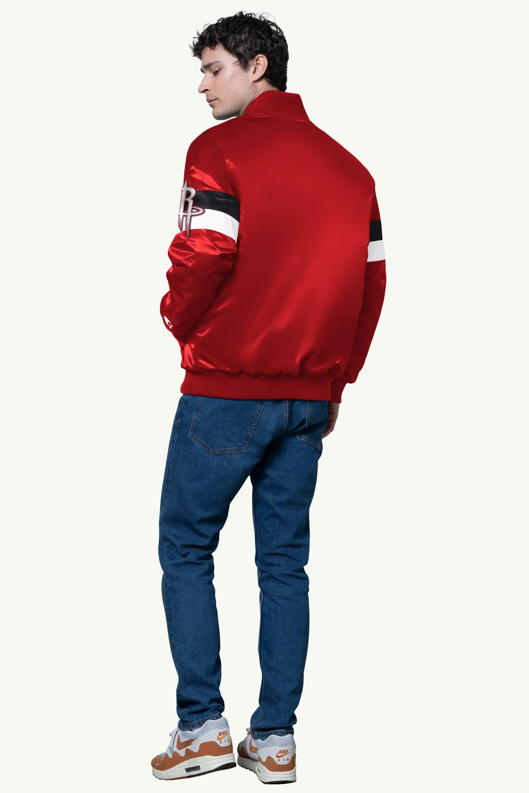MENS HOUSTON ROCKETS TRIPLE OPTION SATIN VARSITY JACKET sold by Starter product image thumbnail 2