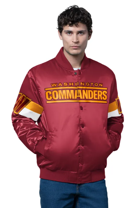 MENS WASHINGTON COMMANDERS TRIPLE OPTION SATIN VARSITY JACKET sold by Starter