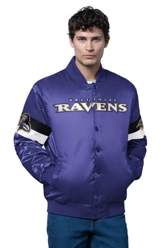 MENS BALTIMORE RAVENS TRIPLE OPTION SATIN VARSITY JACKET sold by Starter