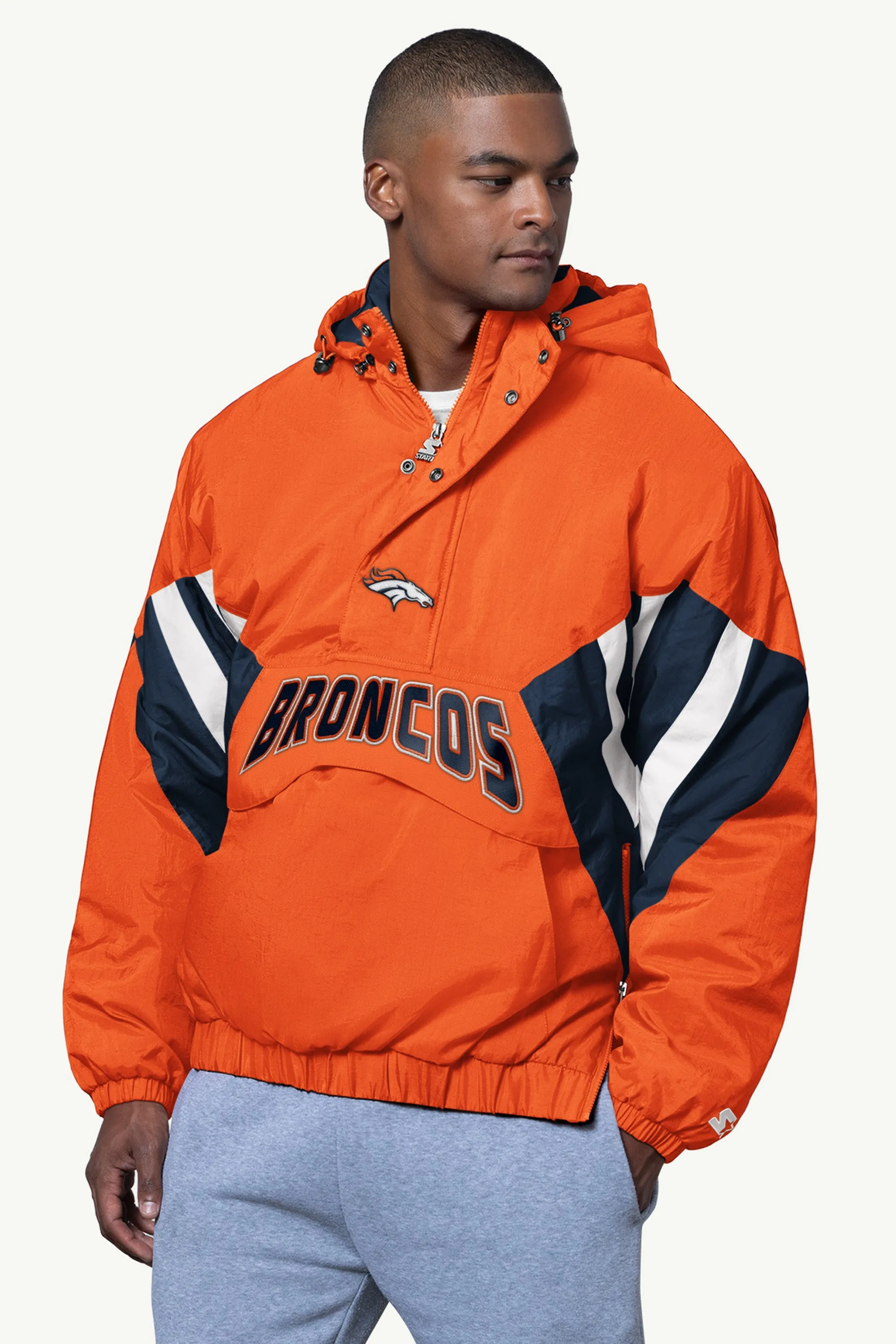 MENS DENVER BRONCOS LINE UP BREAKAWAY CRINKLE POPOVER sold by Starter