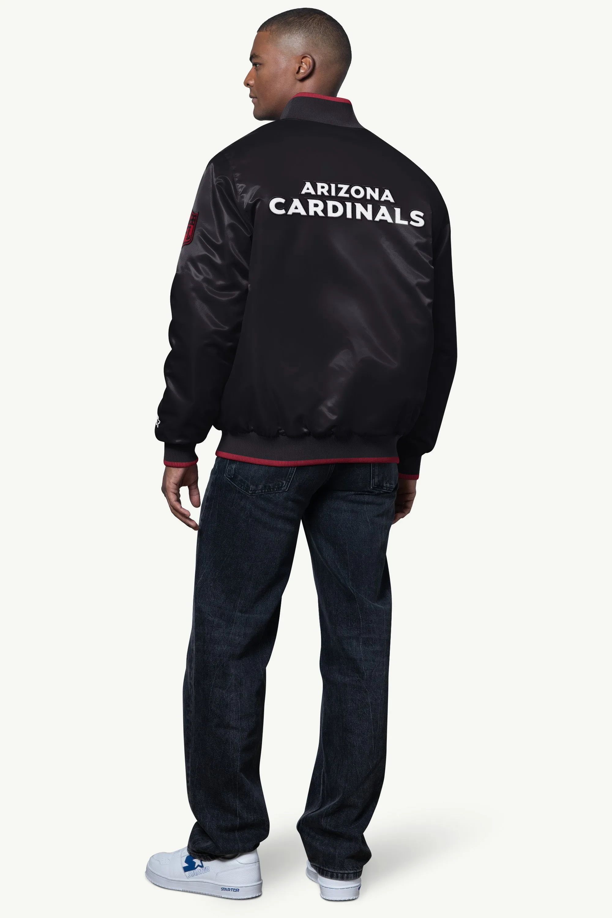 MENS ARIZONA CARDINALS AMBASSADOR SATIN VARSITY JACKET sold by Starter product image thumbnail 2
