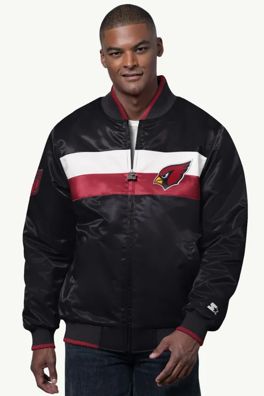 MENS ARIZONA CARDINALS AMBASSADOR SATIN VARSITY JACKET sold by Starter