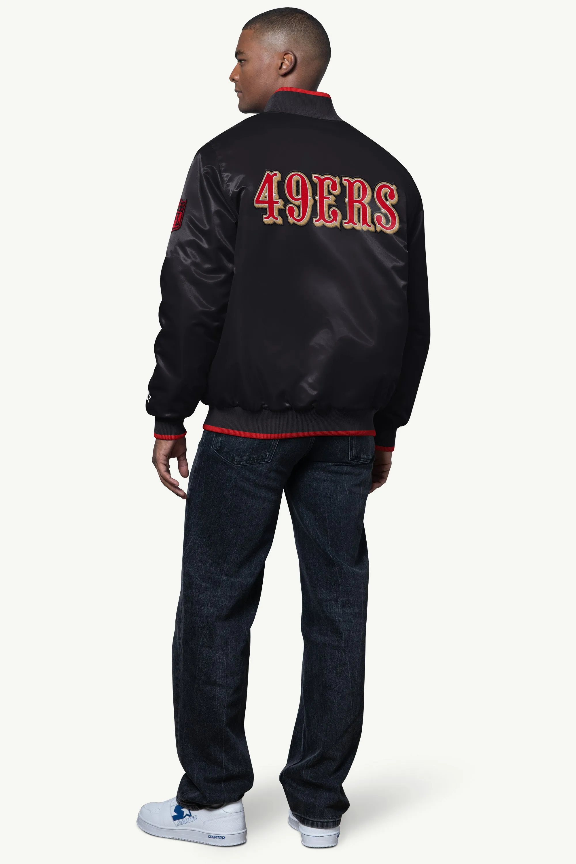 MENS SAN FRANCISCO 49ERS AMBASSADOR SATIN VARSITY JACKET sold by Starter product image thumbnail 2
