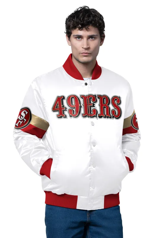 MENS SAN FRANCISCO 49ERS TRIPLE OPTION SATIN VARSITY JACKET sold by Starter