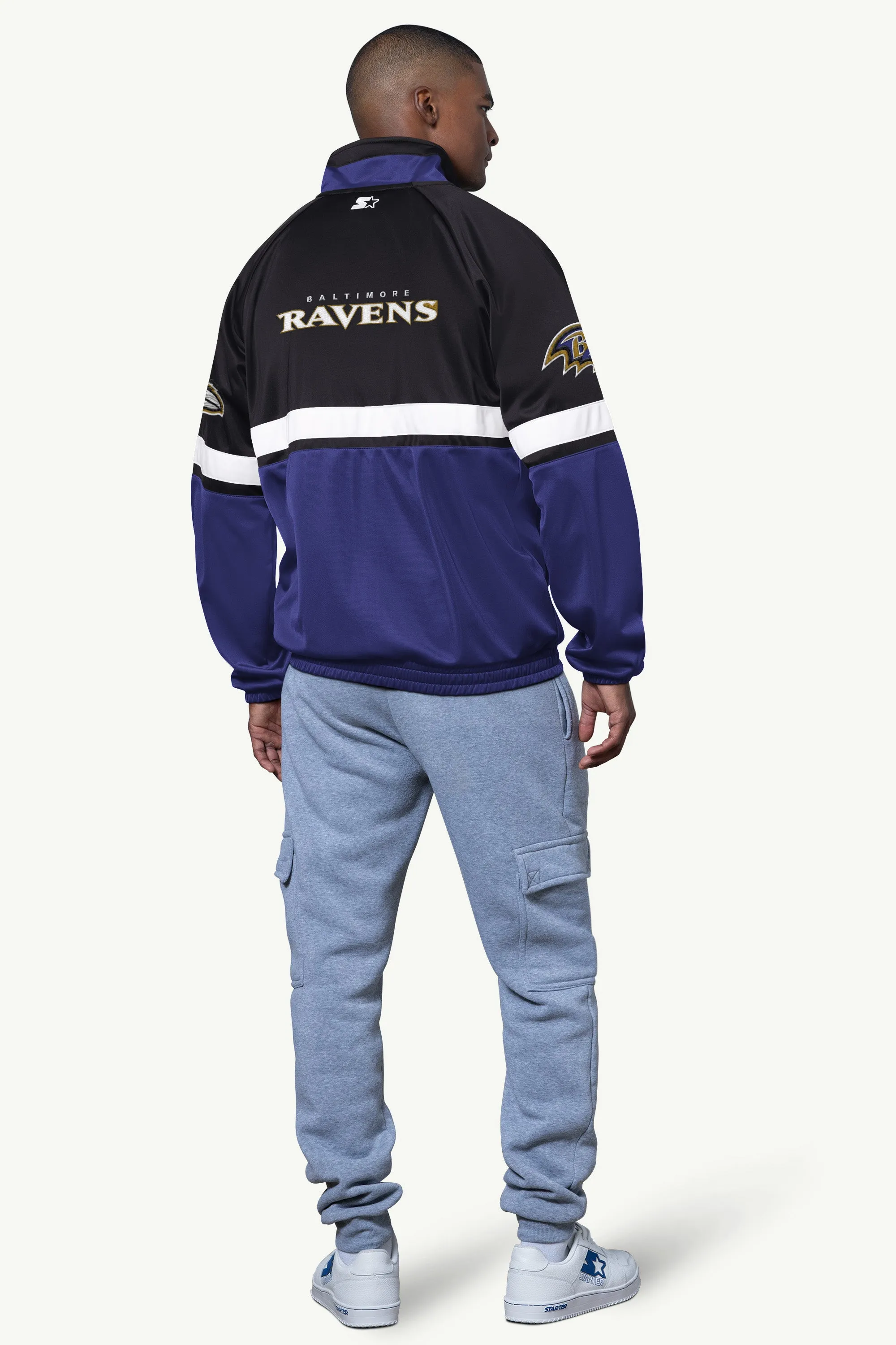 MENS BALTIMORE RAVENS VETERAN TRACK JACKET sold by Starter product image thumbnail 2