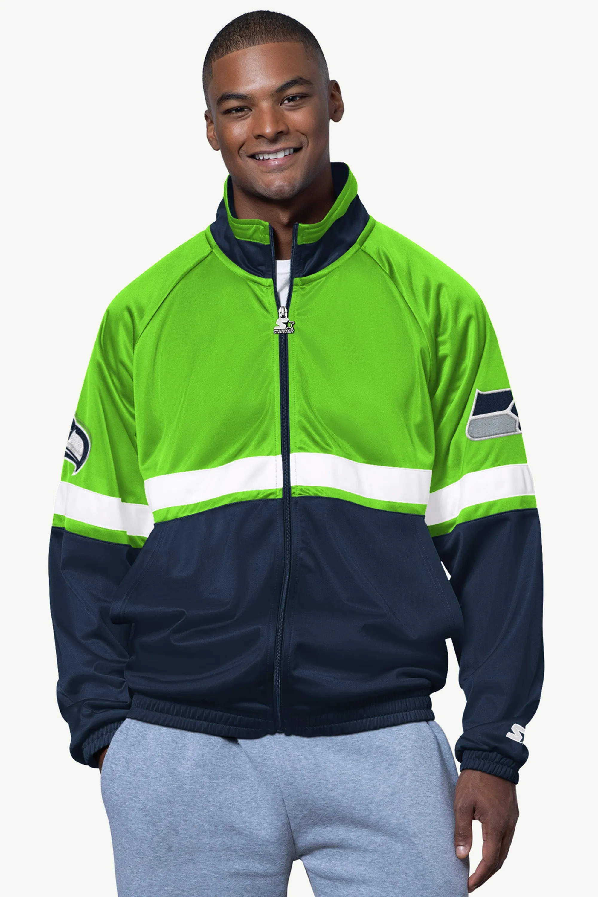 MENS SEATTLE SEAHAWKS VETERAN TRACK JACKET sold by Starter