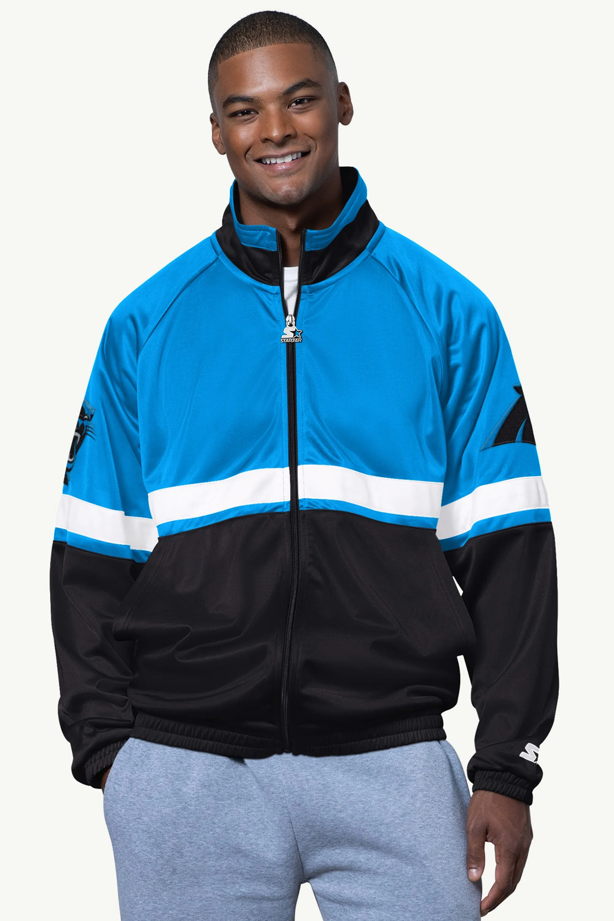 MENS CAROLINA PANTHERS VETERAN TRACK JACKET sold by Starter