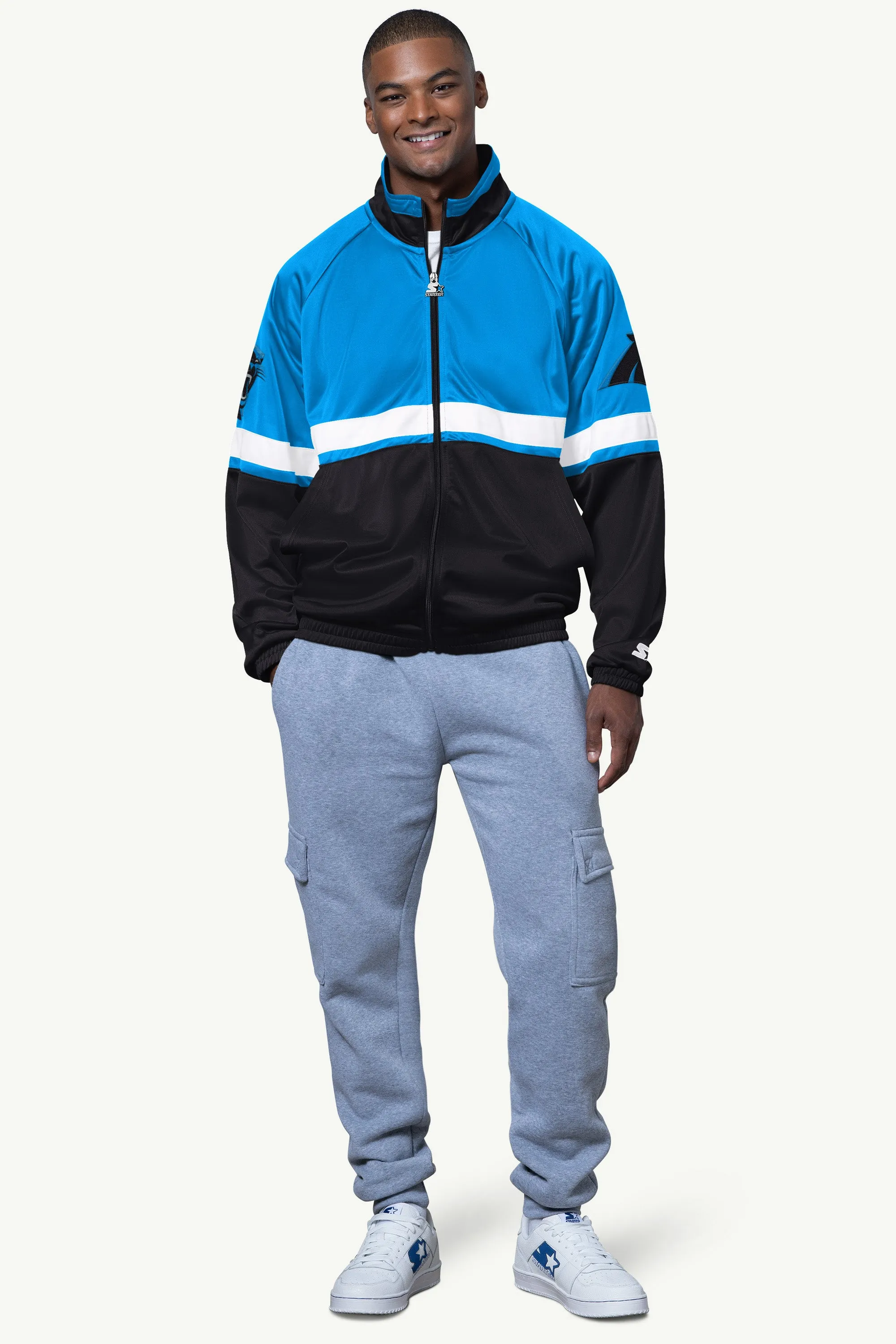 MENS CAROLINA PANTHERS VETERAN TRACK JACKET sold by Starter product image thumbnail 3