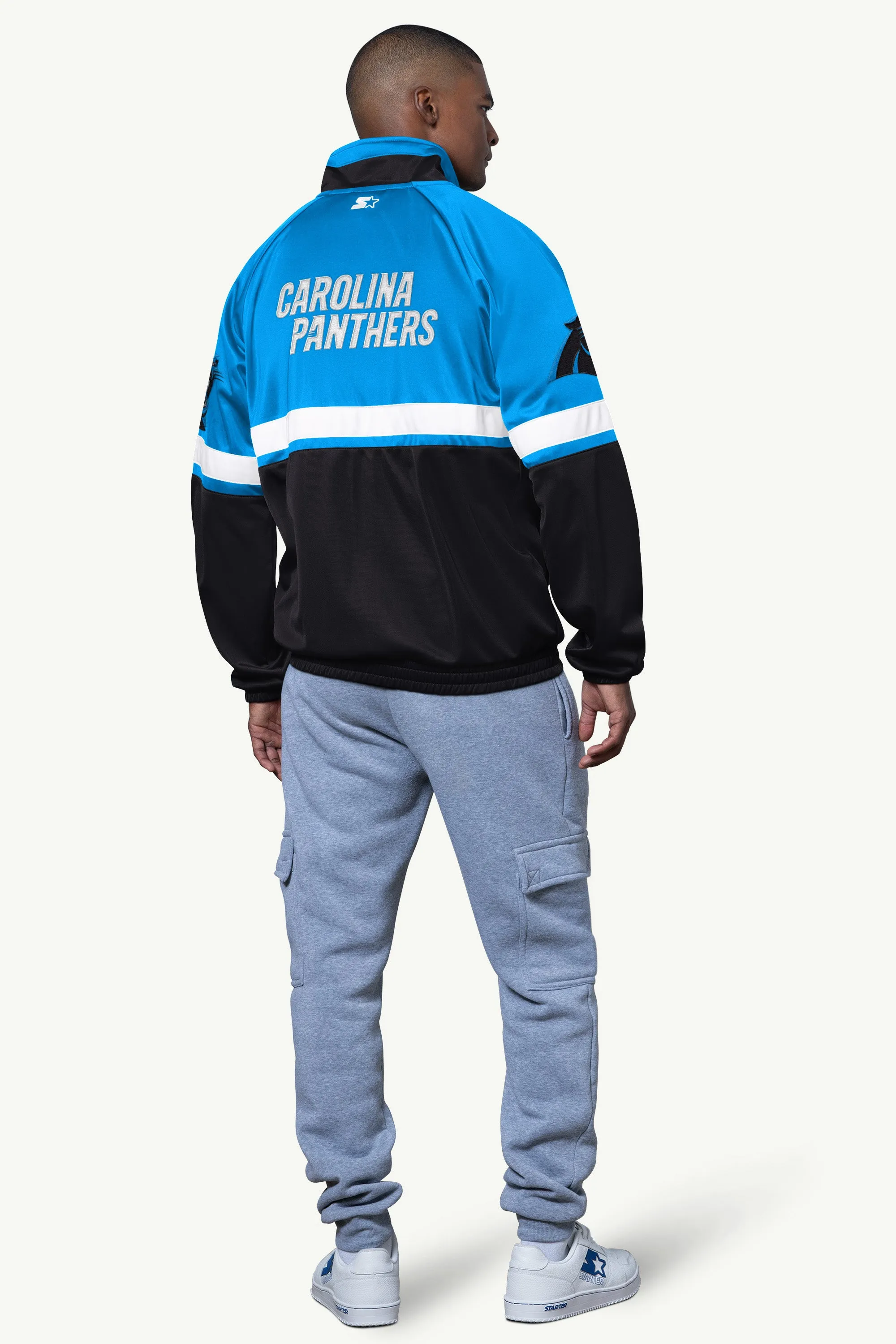 MENS CAROLINA PANTHERS VETERAN TRACK JACKET sold by Starter product image thumbnail 2