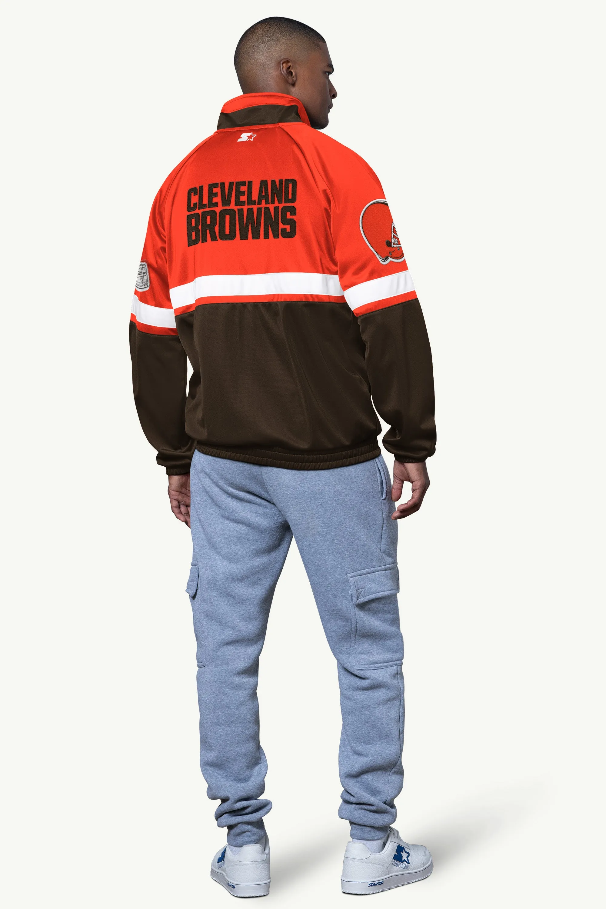 MENS CLEVELAND BROWNS VETERAN TRACK JACKET sold by Starter product image thumbnail 2