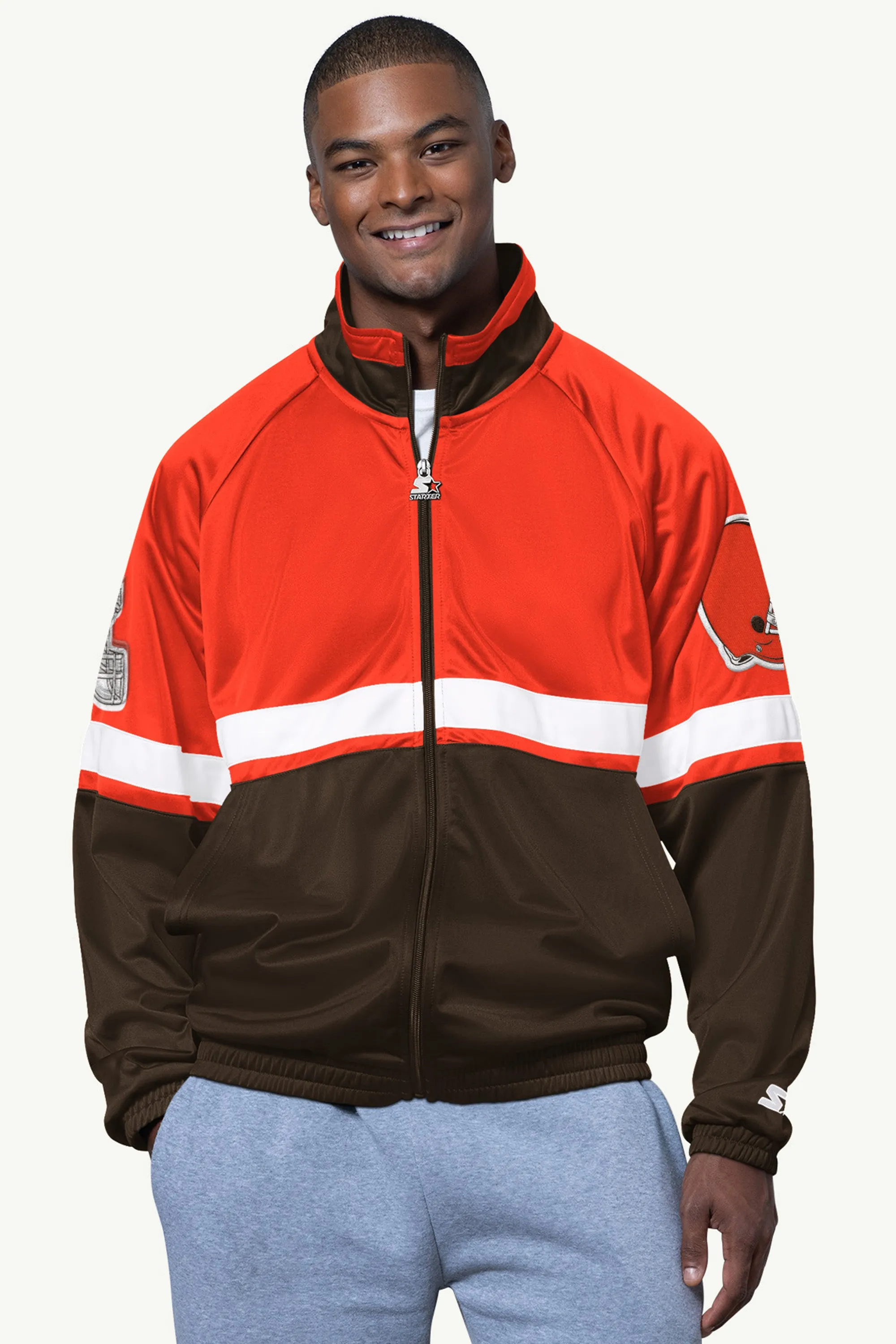 MENS CLEVELAND BROWNS VETERAN TRACK JACKET sold by Starter