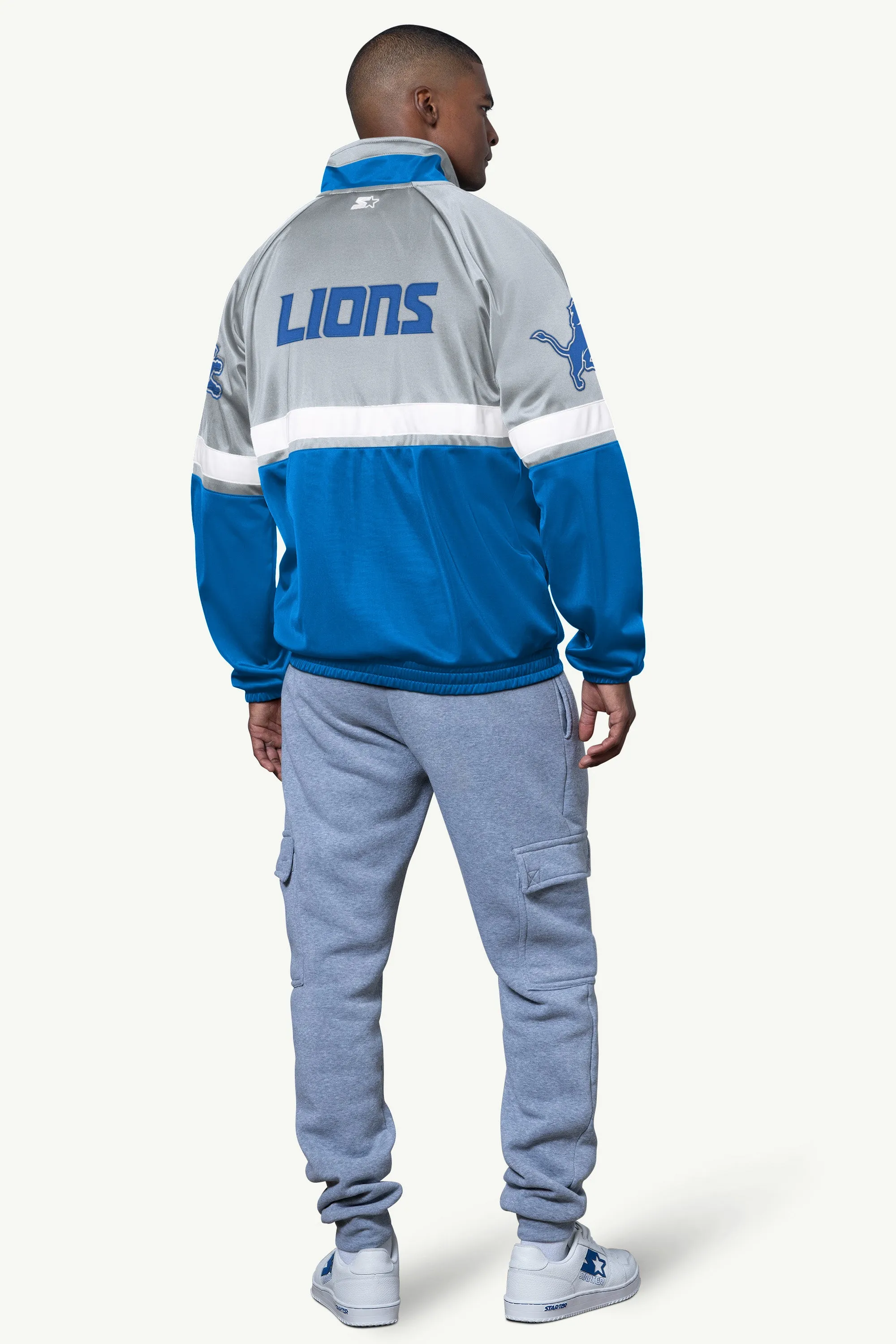 MENS DETROIT LIONS VETERAN TRACK JACKET sold by Starter product image thumbnail 2
