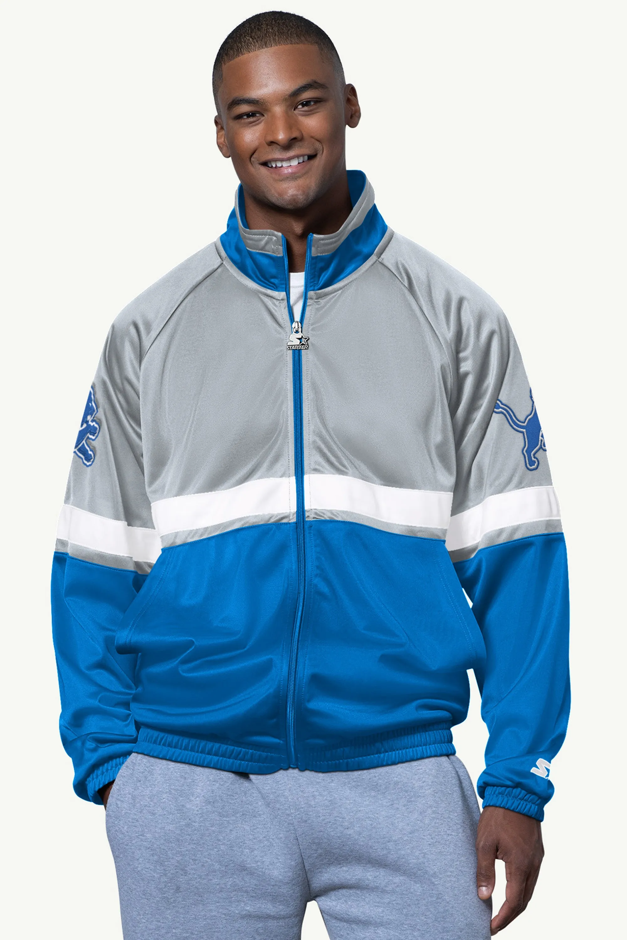 MENS DETROIT LIONS VETERAN TRACK JACKET sold by Starter