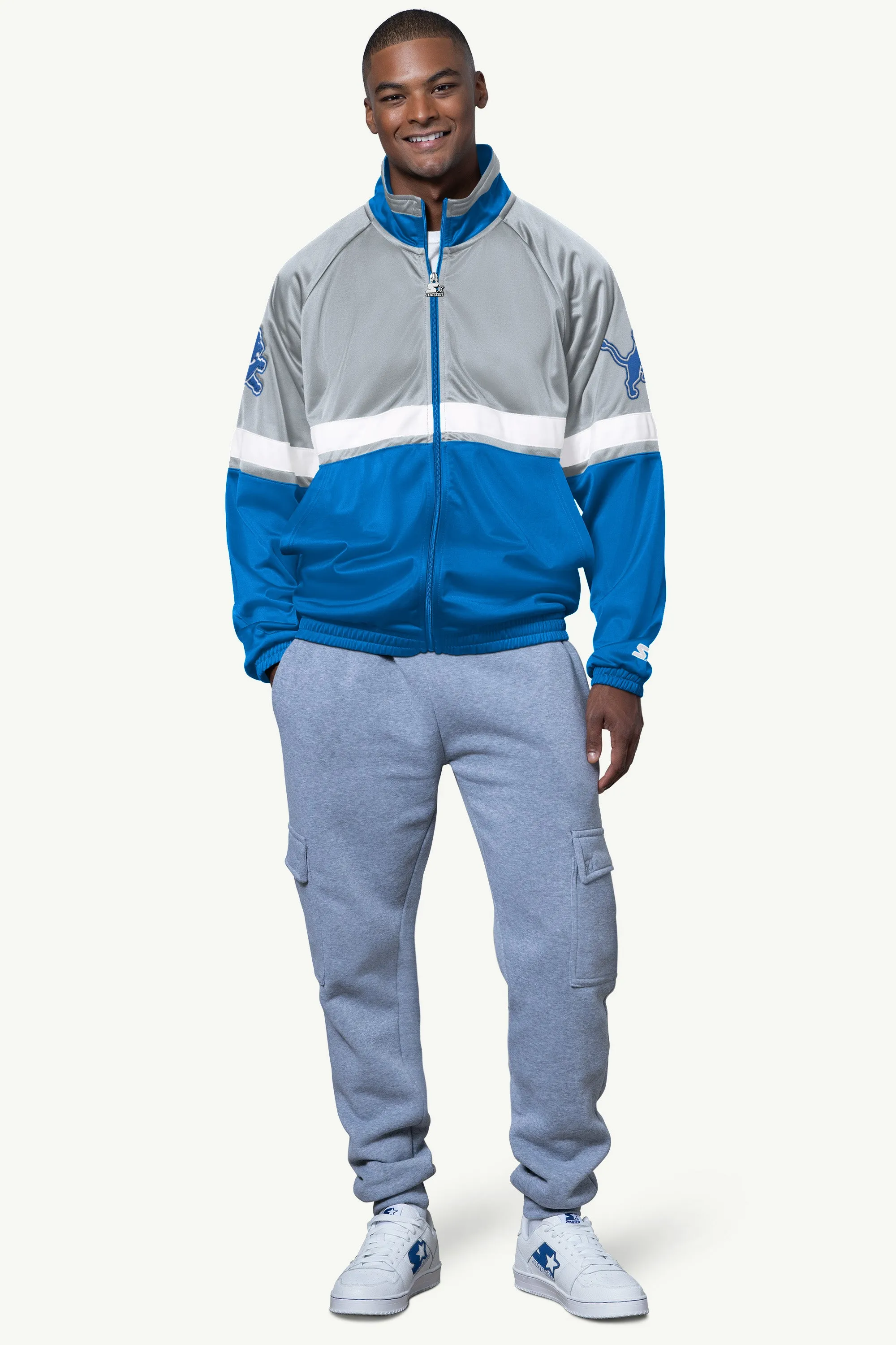 MENS DETROIT LIONS VETERAN TRACK JACKET sold by Starter product image thumbnail 3