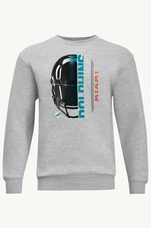 MENS MIAMI DOLPHINS HALF HELMET SWEATSHIRT made by Starter