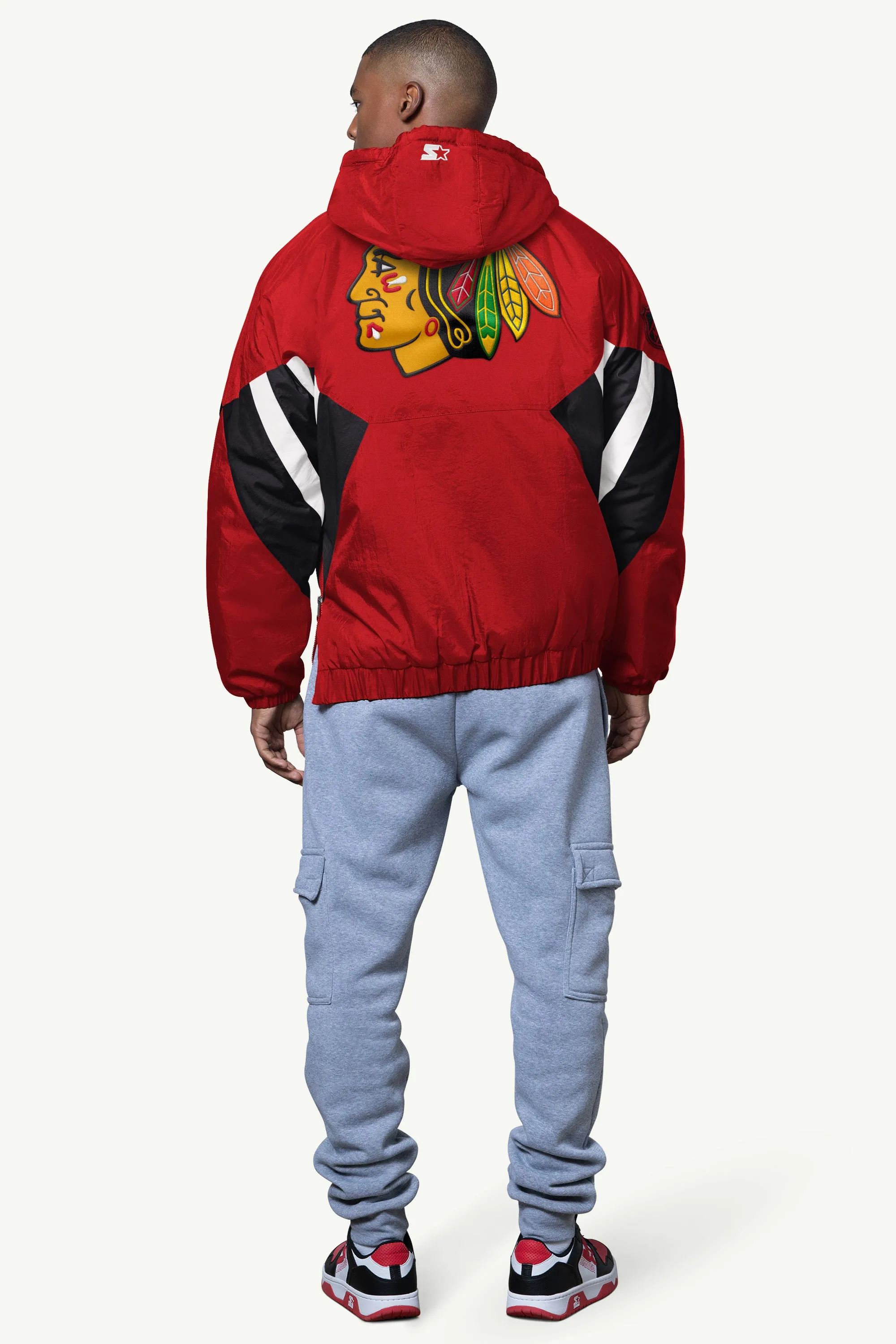 MENS CHICAGO BLACKHAWKS CLASSIC BREAKAWAY JACKET sold by Starter product image thumbnail 2