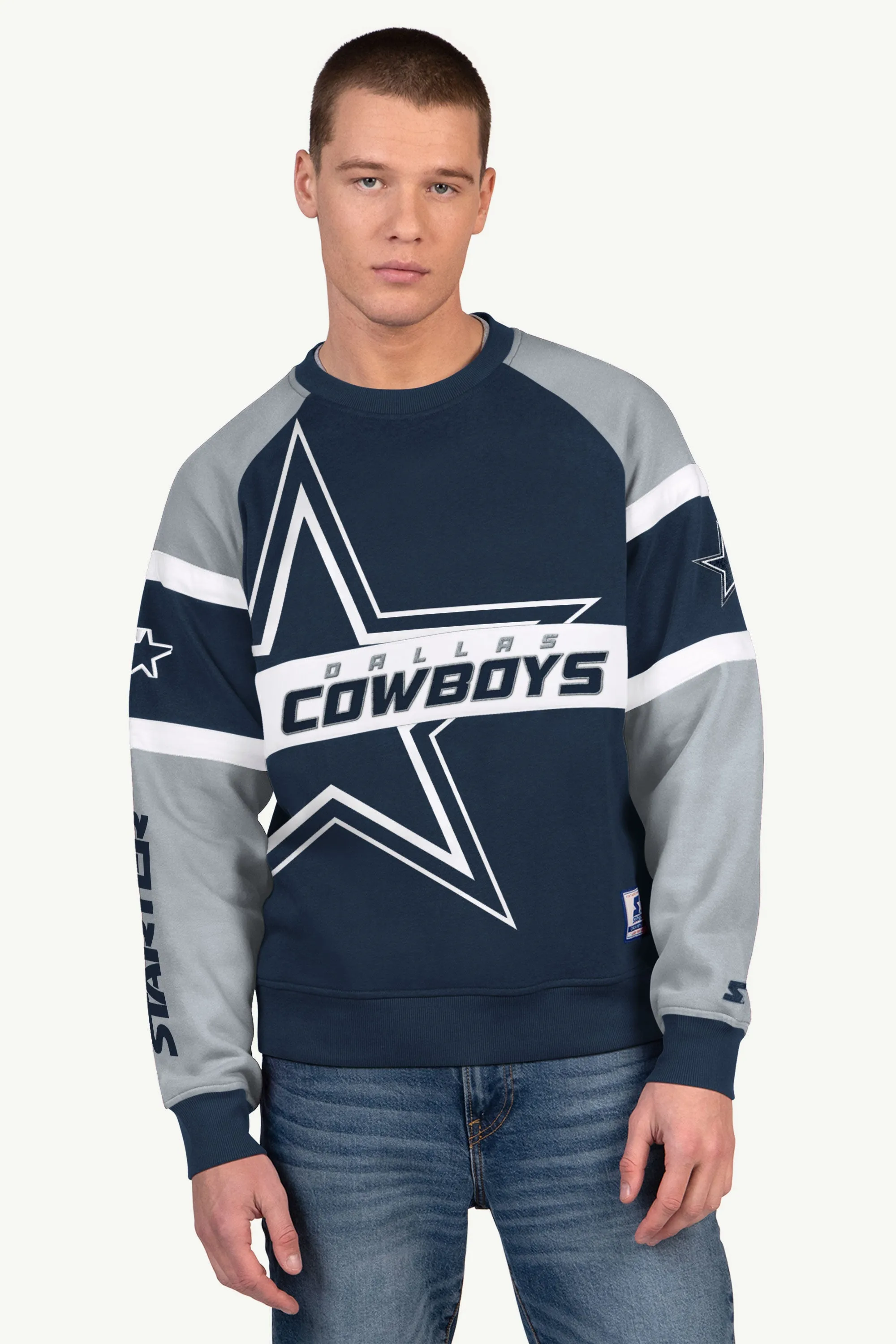 MENS DALLAS COWBOYS DIME BACK COLORBLOCK CREWNECK sold by Starter