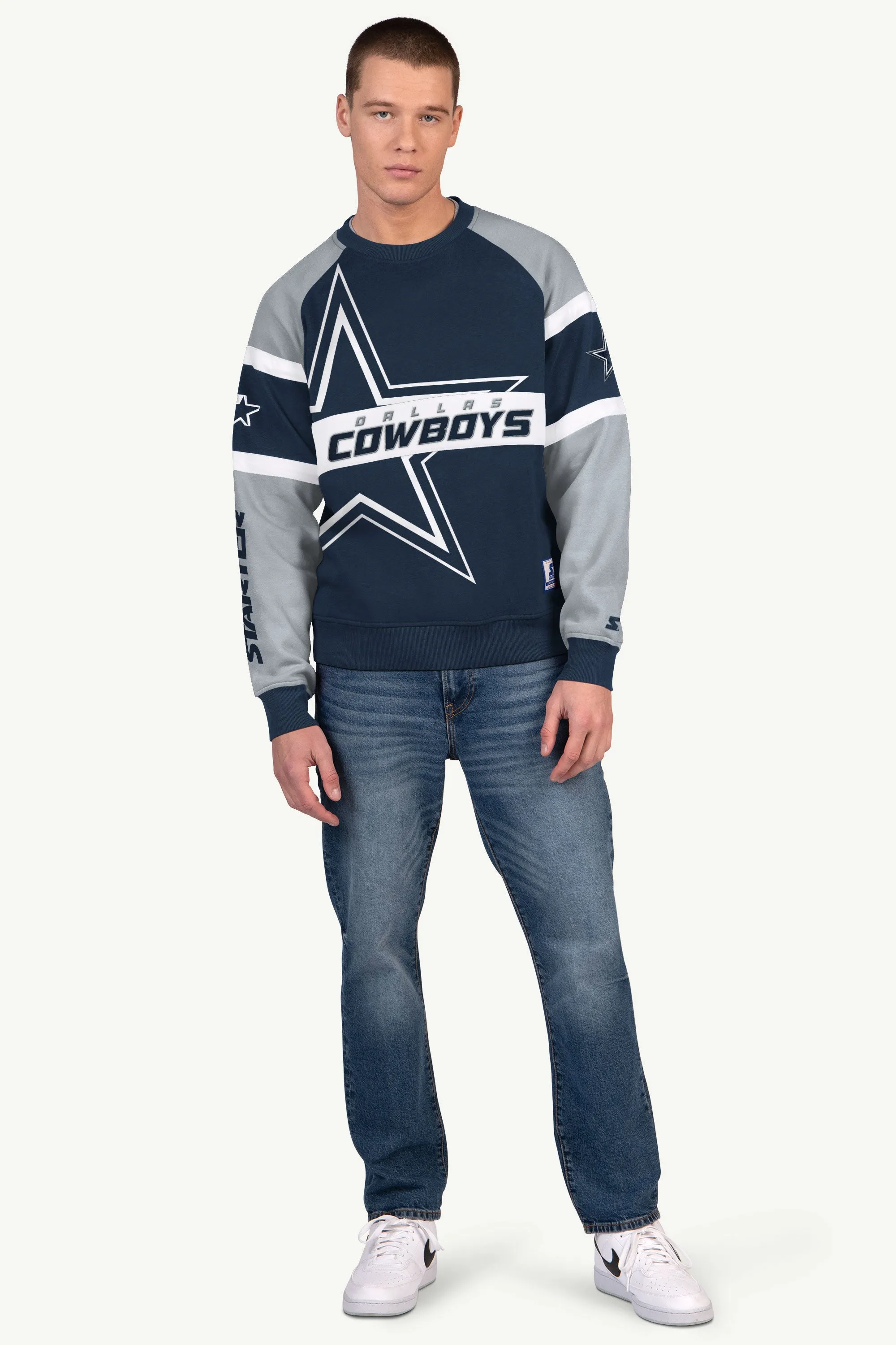 MENS DALLAS COWBOYS DIME BACK COLORBLOCK CREWNECK sold by Starter product image thumbnail 2