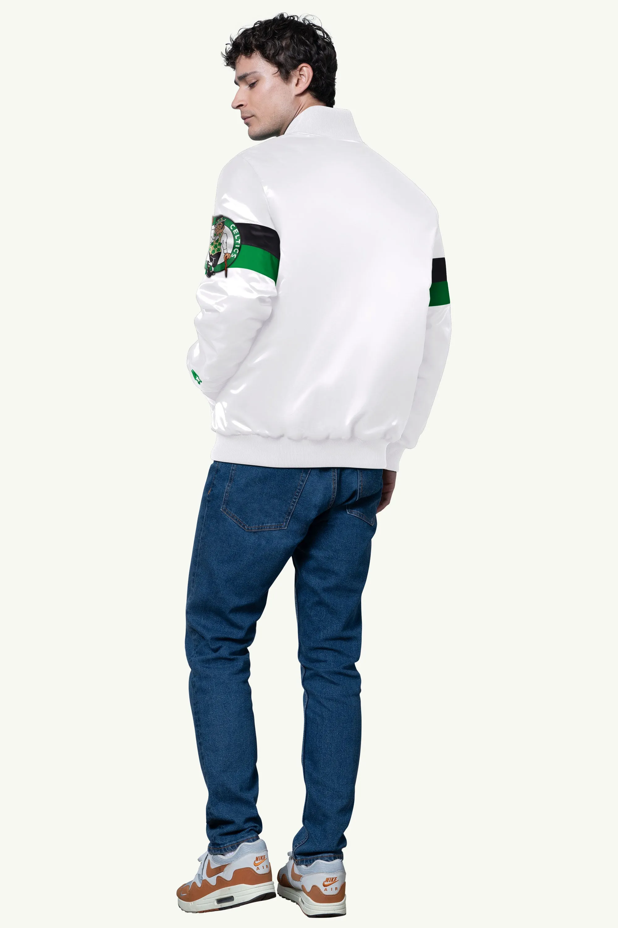 MENS BOSTON CELTICS TRIPLE OPTION SATIN VARSITY JACKET sold by Starter product image thumbnail 2