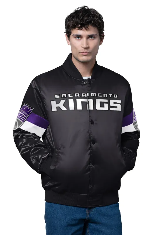 MENS SACRAMENTO KINGS TRIPLE OPTION SATIN VARSITY JACKET sold by Starter