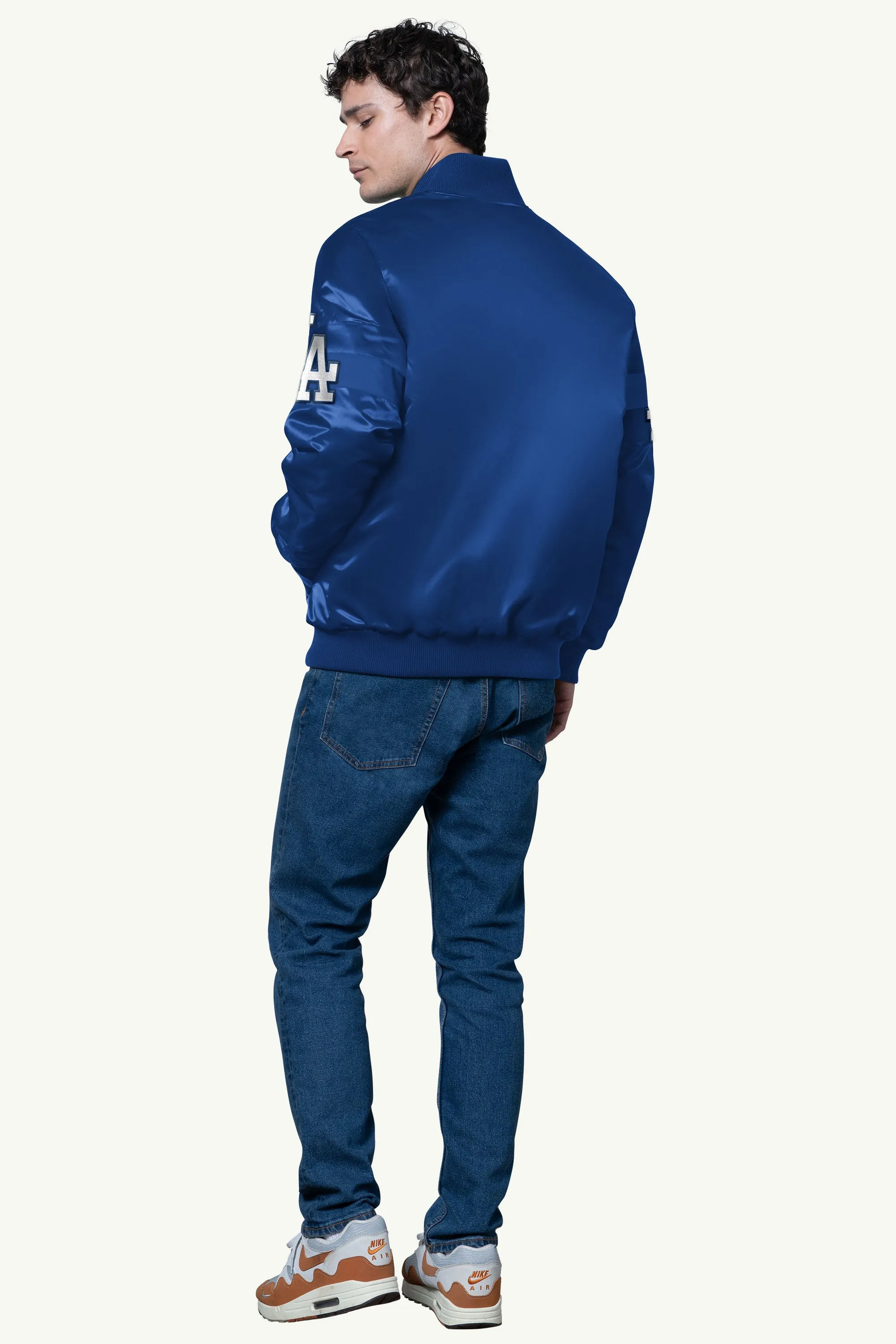 MENS LOS ANGELES DODGERS TRIPLE OPTION SATIN VARSITY JACKET sold by Starter product image thumbnail 3