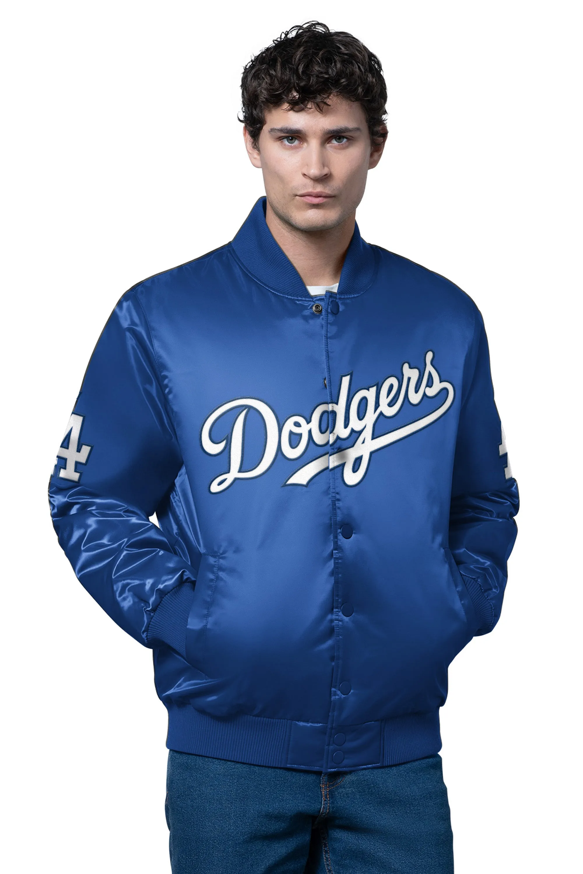 MENS LOS ANGELES DODGERS TRIPLE OPTION SATIN VARSITY JACKET sold by Starter