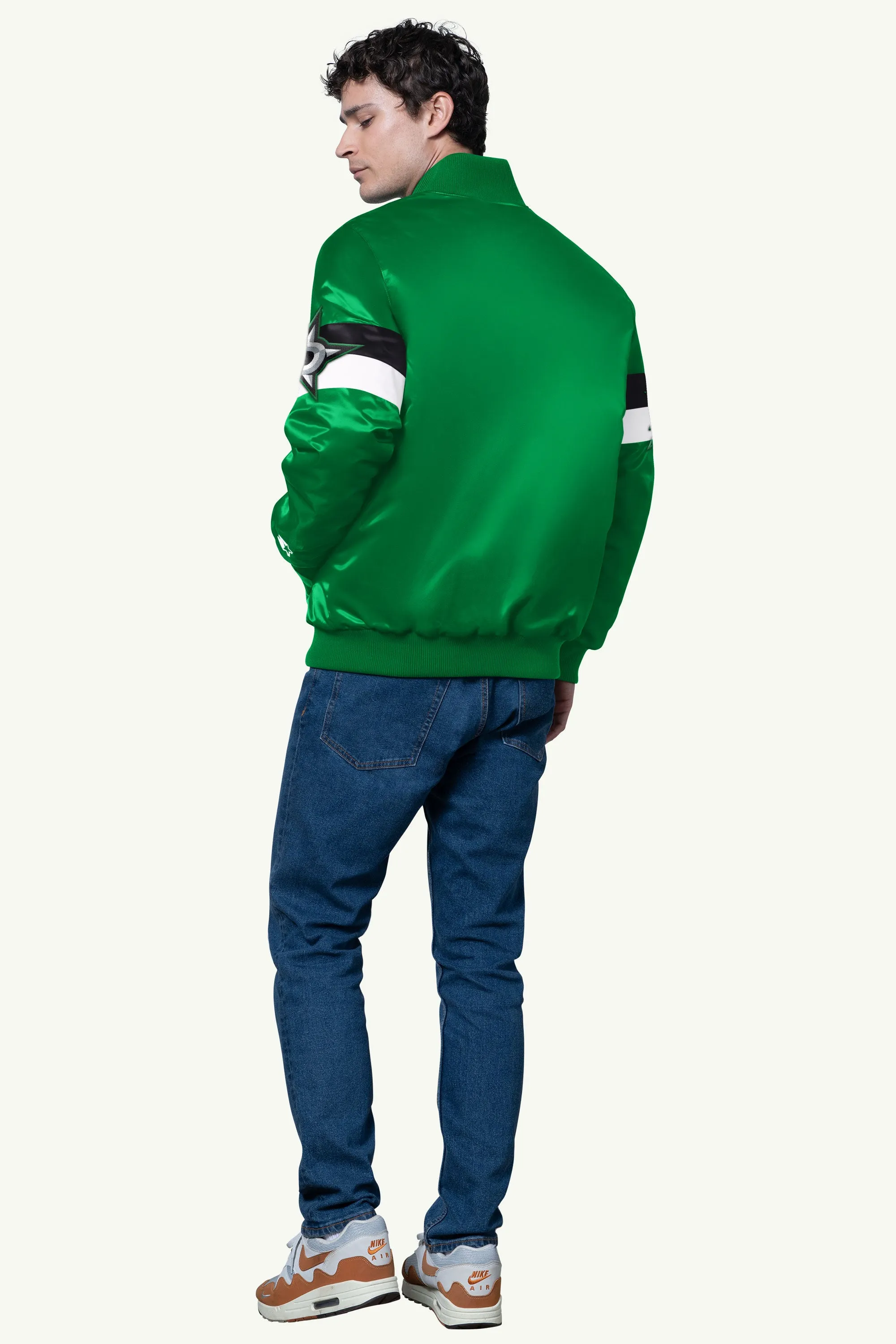 MENS DALLAS STARS TRIPLE OPTION SATIN VARSITY JACKET sold by Starter product image thumbnail 2