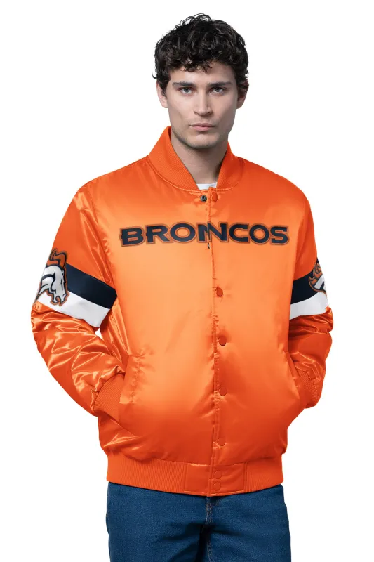MENS DENVER BRONCOS TRIPLE OPTION SATIN VARSITY JACKET sold by Starter