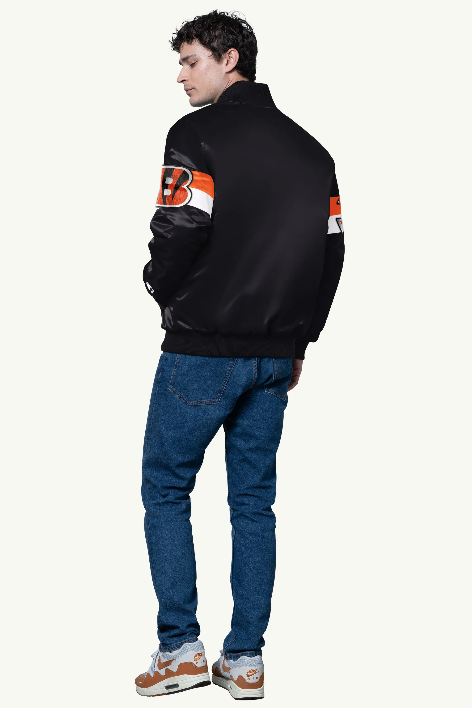 MENS CINCINNATI BENGALS TRIPLE OPTION SATIN VARSITY JACKET sold by Starter product image thumbnail 2