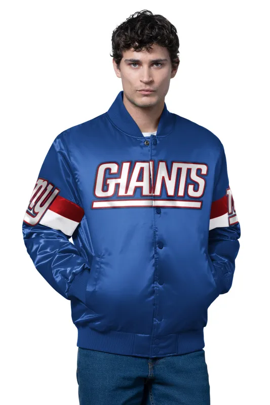 MENS NEW YORK GIANTS TRIPLE OPTION SATIN VARSITY JACKET sold by Starter