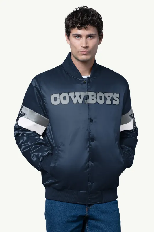 MENS DALLAS COWBOYS TRIPLE OPTION SATIN VARSITY JACKET sold by Starter