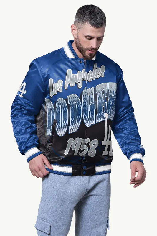 MENS LOS ANGELES DODGERS PASS RUSH SATIN VARSITY JACKET sold by Starter