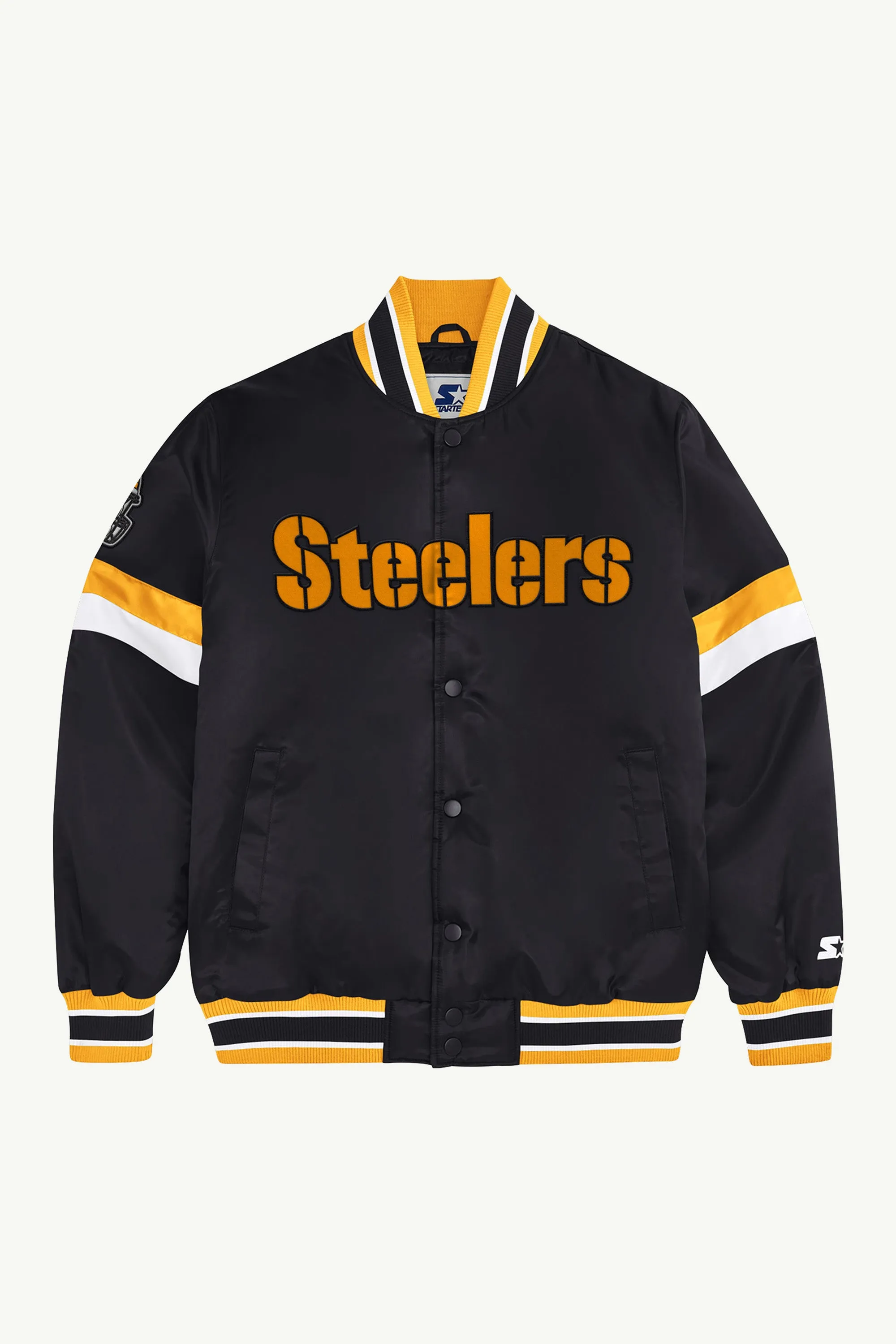 PITTSBURGH STEELERS HOME GAME VARSITY JACKET sold by Starter