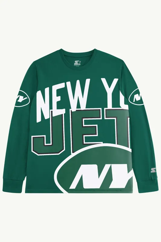 NEW YORK JETS CLUTCH HIT LONG SLEEVE GRAPHIC TEE sold by Starter