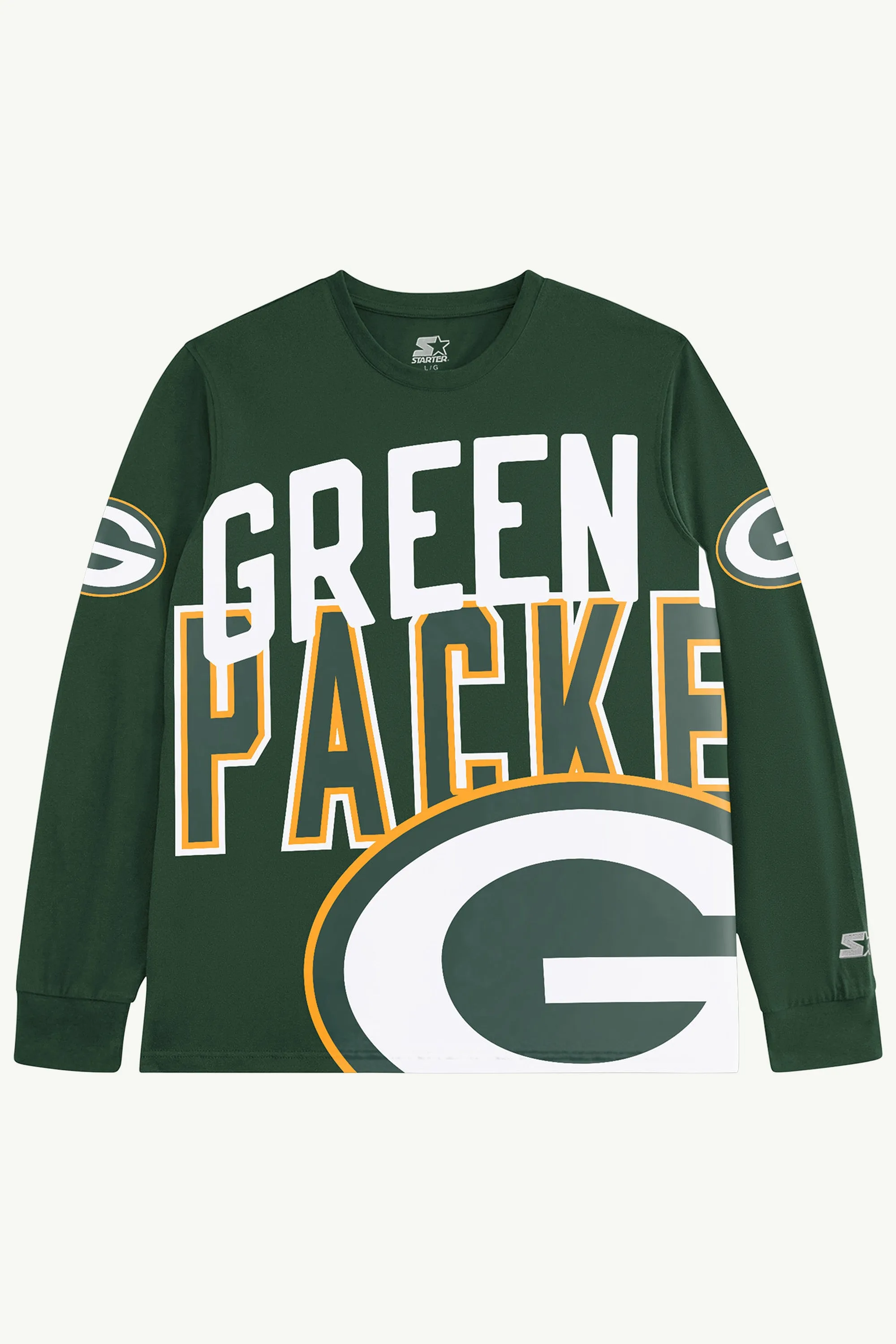 GREEN BAY PACKERS CLUTCH HIT LONG SLEEVE GRAPHIC TEE sold by Starter