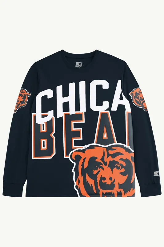 CHICAGO BEARS CLUTCH HIT LONG SLEEVE GRAPHIC TEE sold by Starter