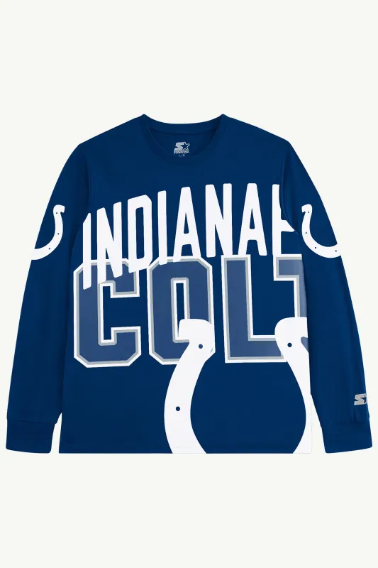 INDIANAPOLIS COLTS CLUTCH HIT LONG SLEEVE GRAPHIC TEE sold by Starter