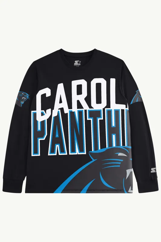 CAROLINA PANTHERS CLUTCH HIT LONG SLEEVE GRAPHIC TEE sold by Starter