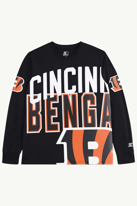 CINCINNATI BENGALS CLUTCH HIT LONG SLEEVE GRAPHIC TEE sold by Starter