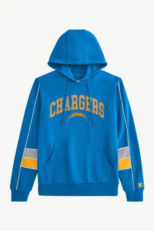 LOS ANGELES CHARGERS CAPTAIN PULLOVER HOODIE made by Starter