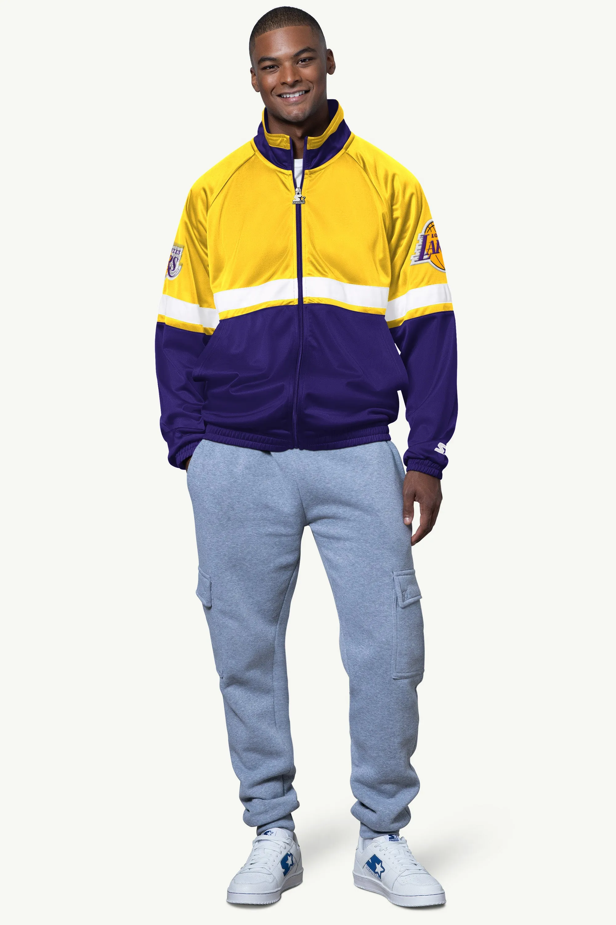 MENS LA LAKERS VETERAN TRACK JACKET sold by Starter product image thumbnail 3