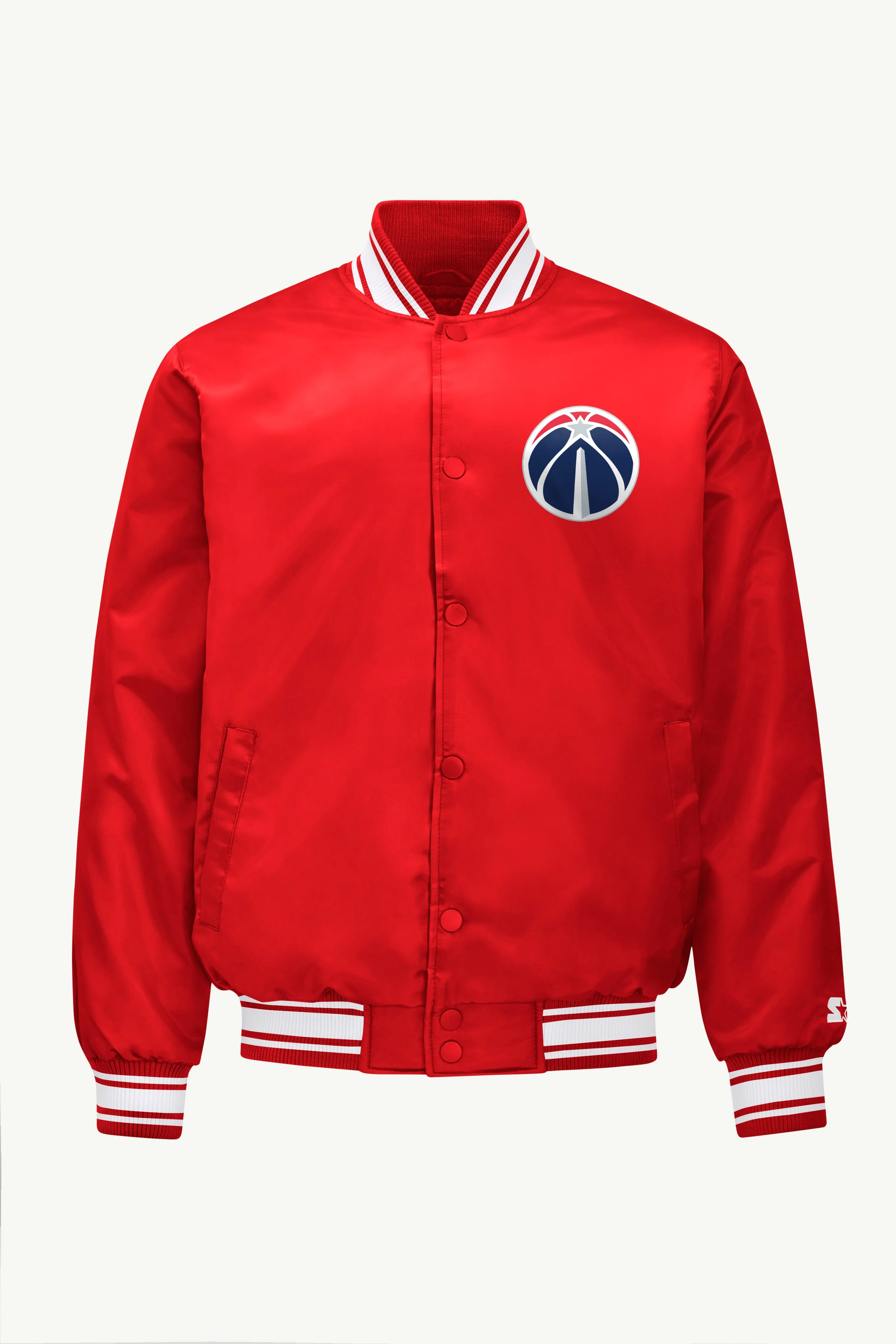 MENS WASHINGTON WIZARDS MESH LOOK SATIN VARSITY JACKET sold by Starter