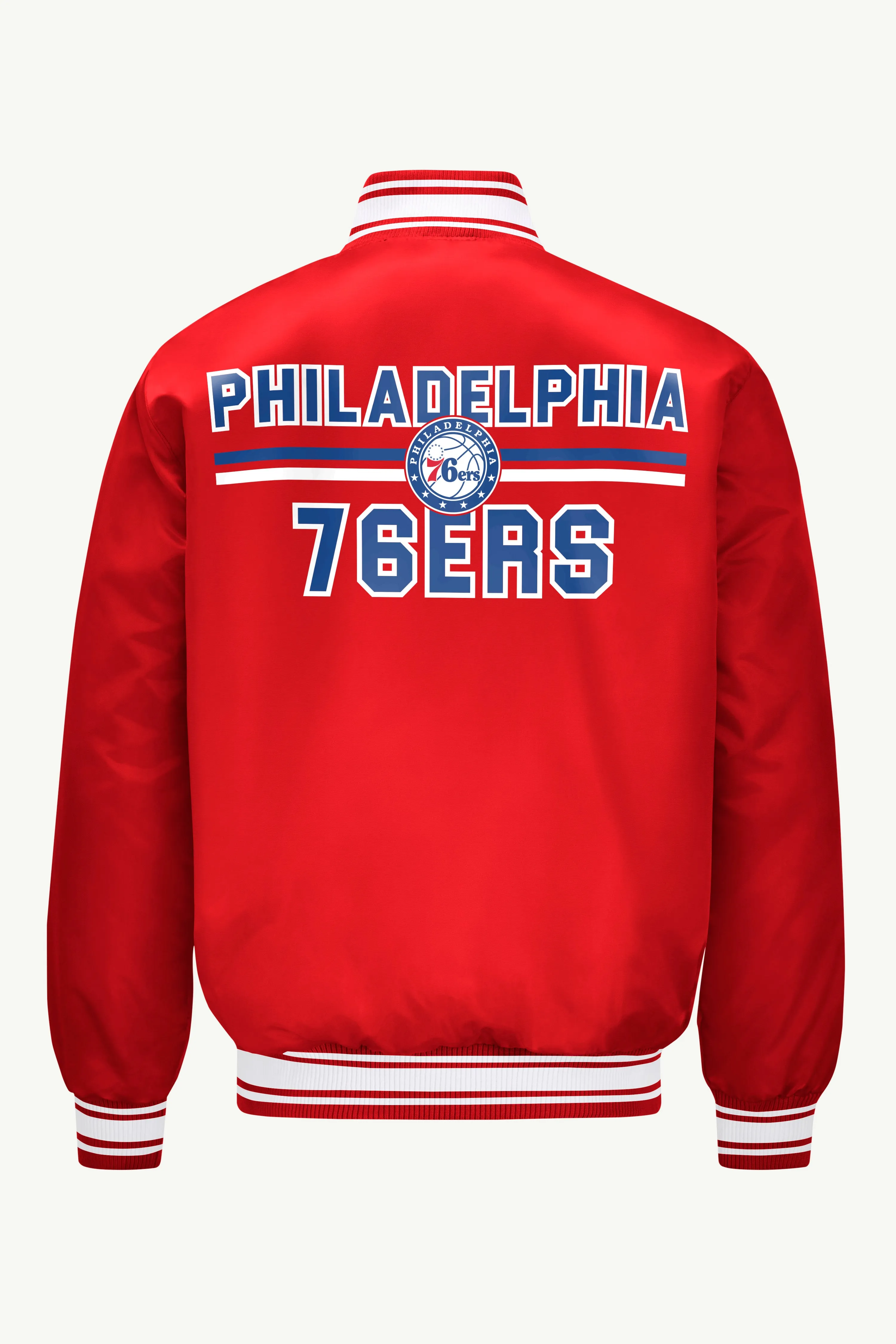 MENS PHILADEPHIA 76ERS MESH LOOK SATIN VARSITY JACKET sold by Starter product image thumbnail 2