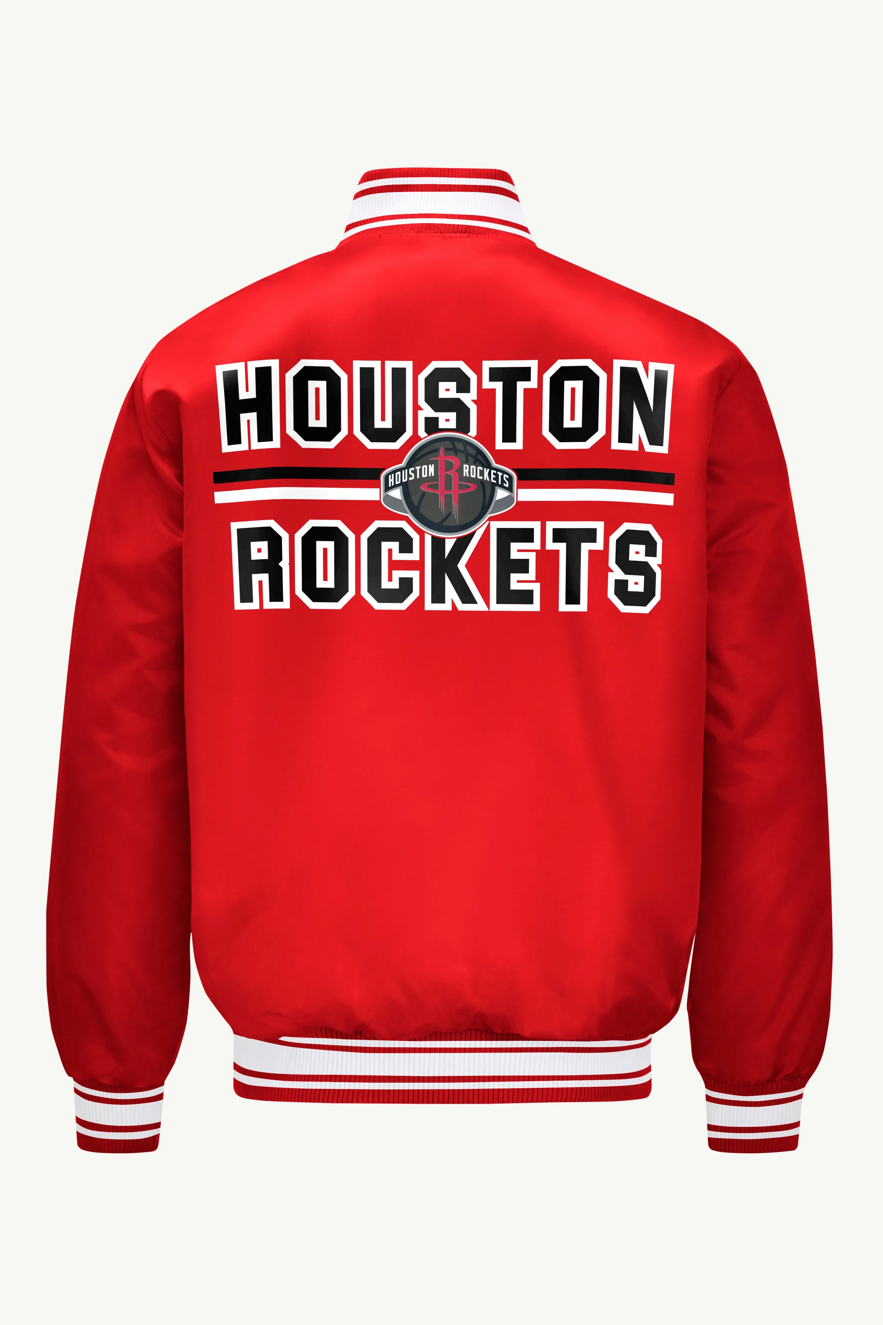 MENS HOUSTON ROCKETS MESH LOOK SATIN VARSITY JACKET sold by Starter product image thumbnail 2