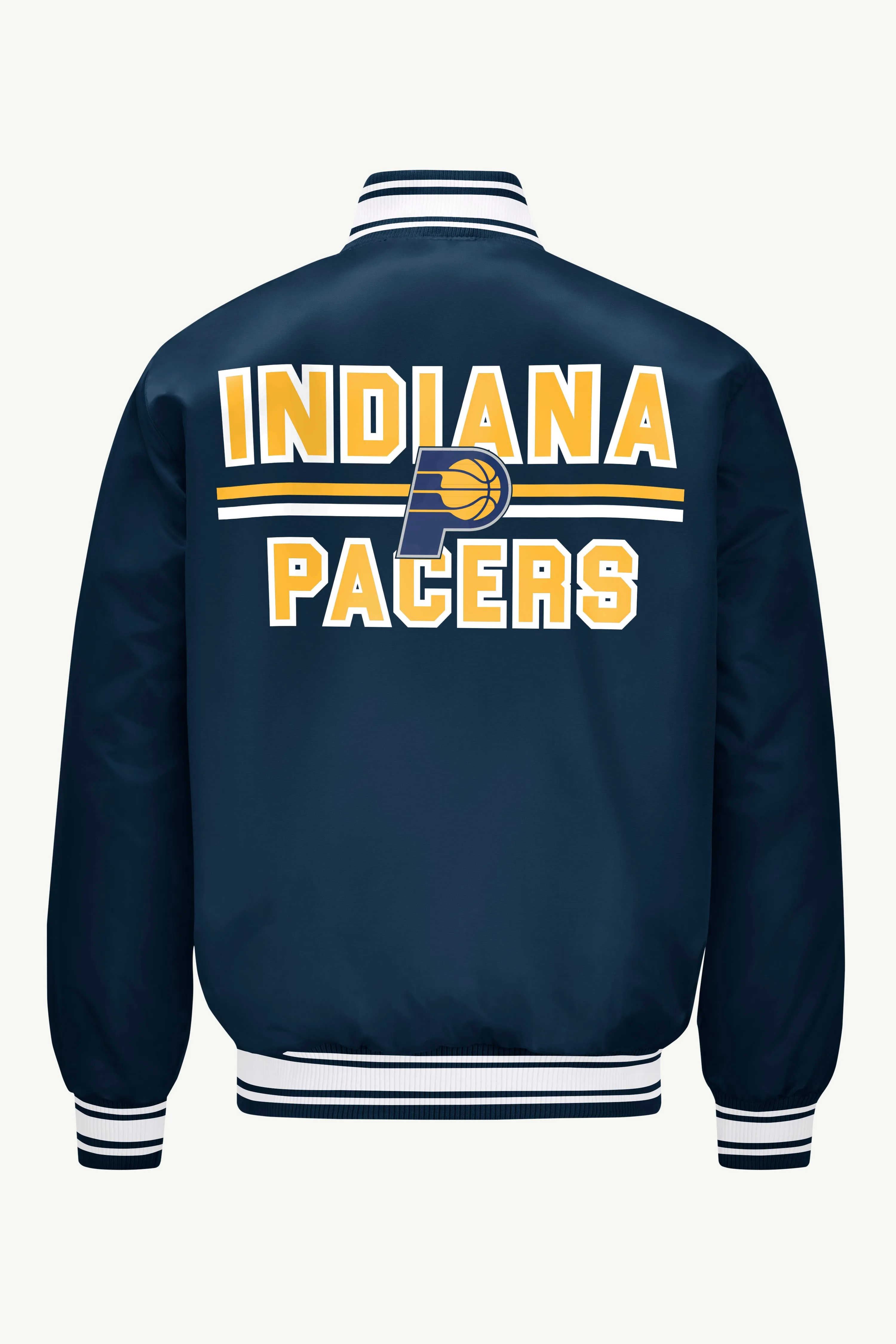 MENS INDIANA PACERS MESH LOOK SATIN VARSITY JACKET sold by Starter product image thumbnail 2