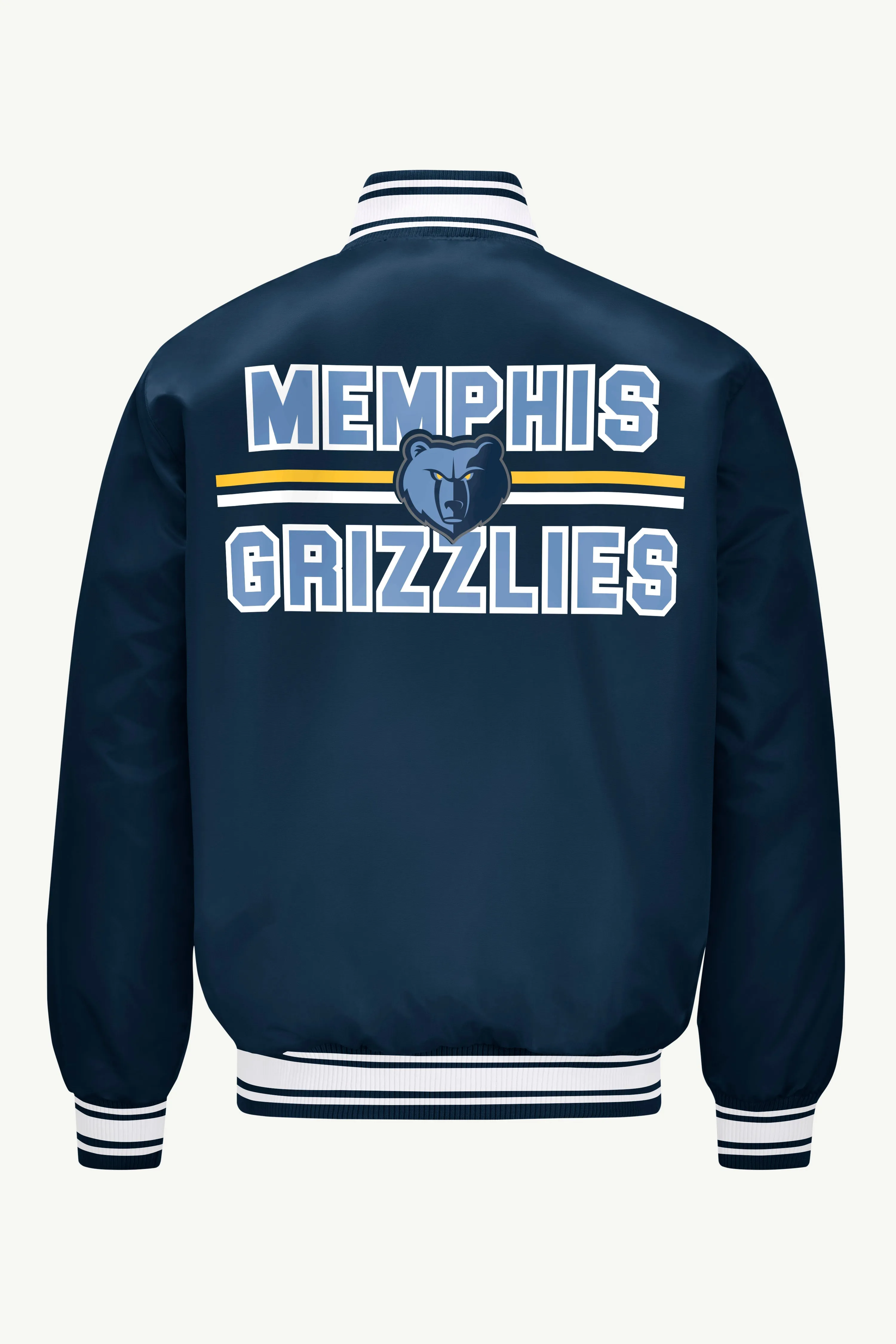 MENS MEMPHIS GRIZZLIES MESH LOOK SATIN VARSITY JACKET sold by Starter product image thumbnail 2