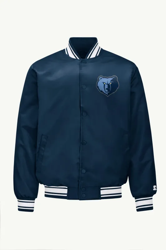 MENS MEMPHIS GRIZZLIES MESH LOOK SATIN VARSITY JACKET sold by Starter