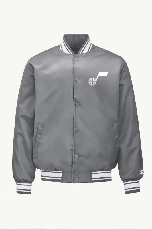 MENS UTAH JAZZ MESH LOOK SATIN VARSITY JACKET sold by Starter