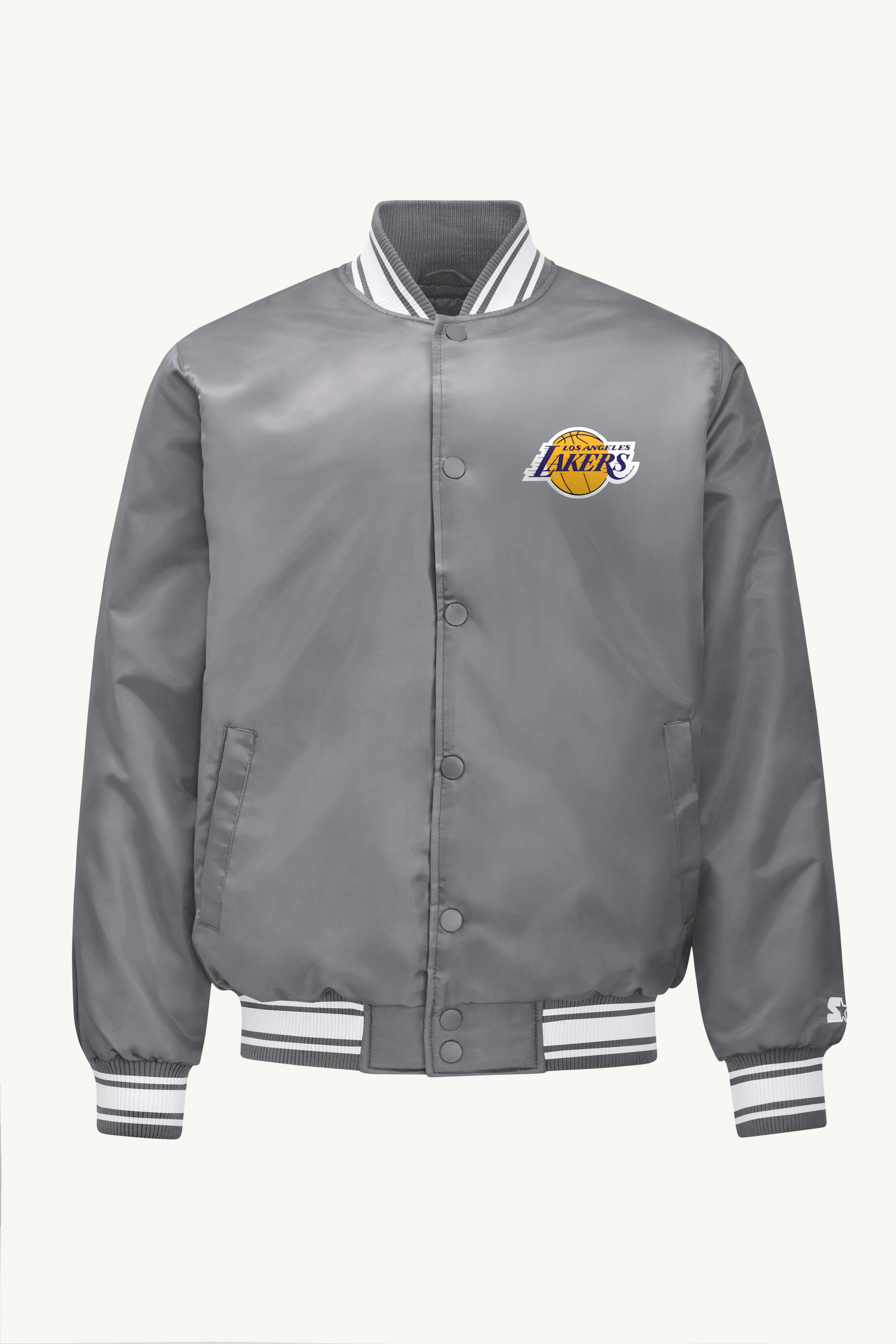 MENS LOS ANGELES LAKERS MESH LOOK SATIN VARSITY JACKET sold by Starter