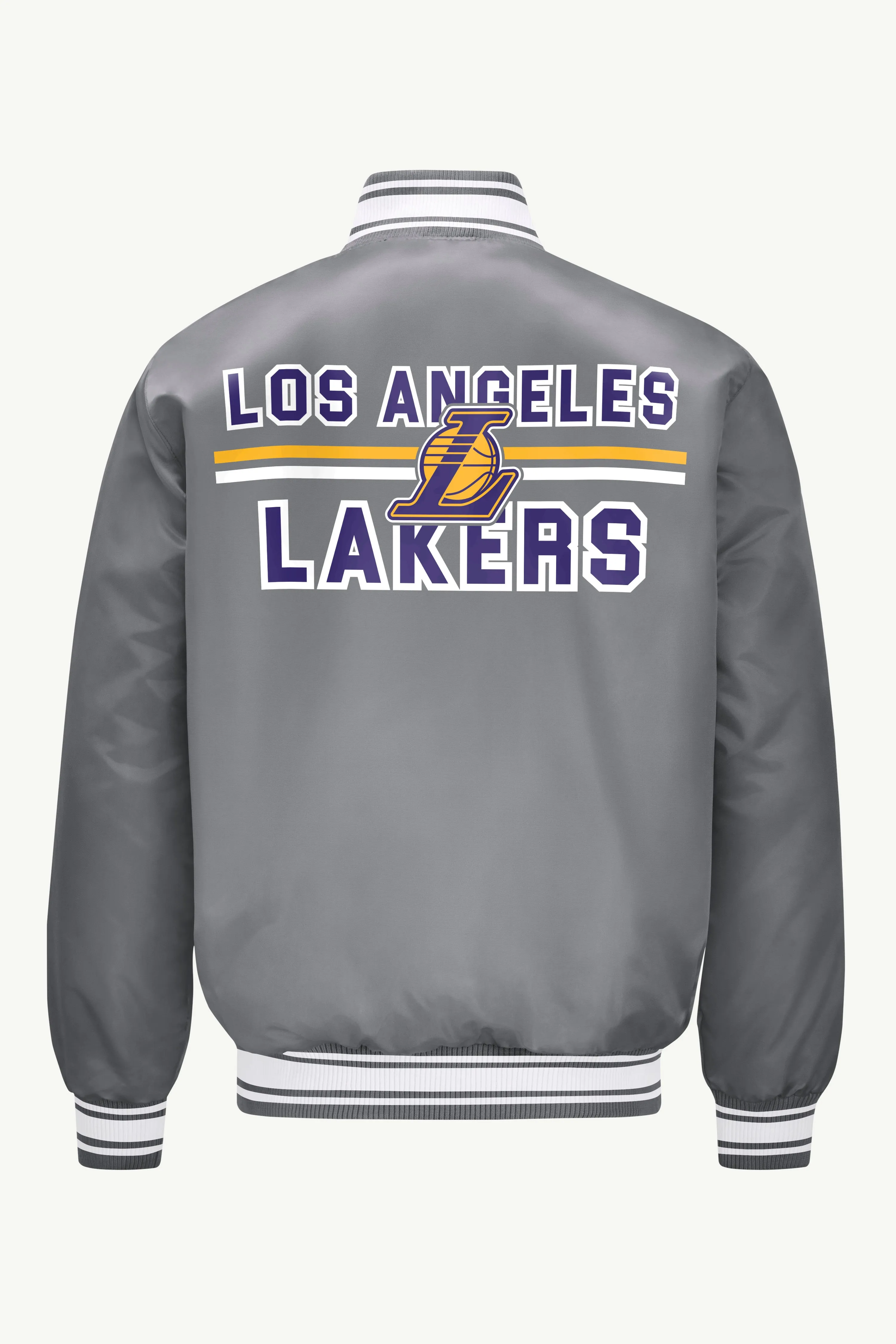 MENS LOS ANGELES LAKERS MESH LOOK SATIN VARSITY JACKET sold by Starter product image thumbnail 2
